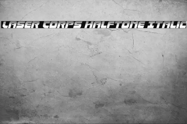Laser Corps Halftone Italic Font examples