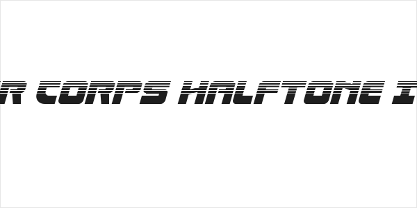 Laser Corps Halftone Italic Logo
