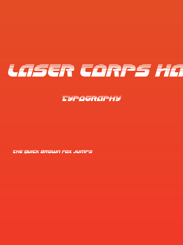 Laser Corps Halftone Italic Poster