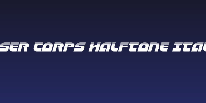 Laser Corps Halftone Italic Social Header