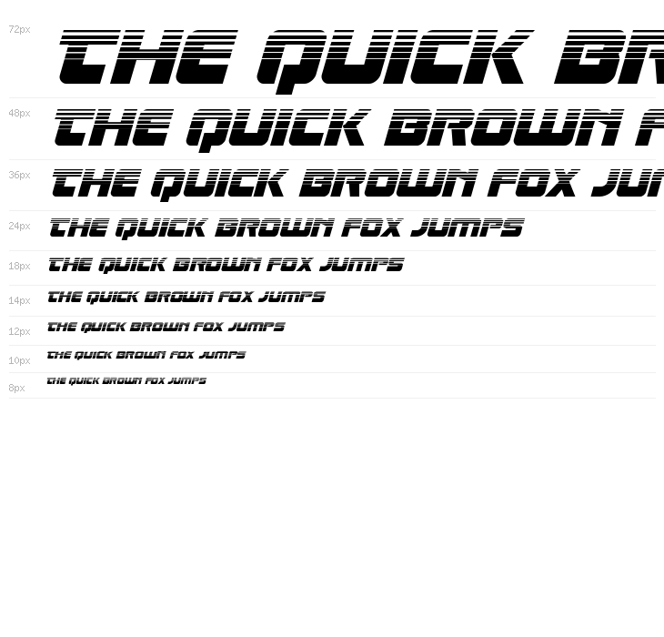 Laser Corps Halftone Italic Waterfall