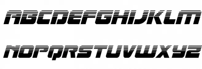 Laser Corps Halftone Italic 字体 小写