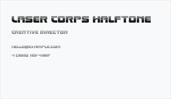 Laser Corps Halftone Business Card