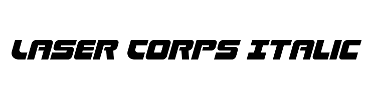 Laser Corps Italic  フリーフォントのダウンロード