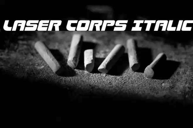 Laser Corps Italic Example 1