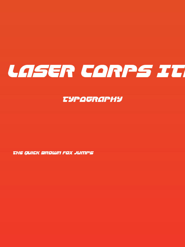 Laser Corps Italic Poster