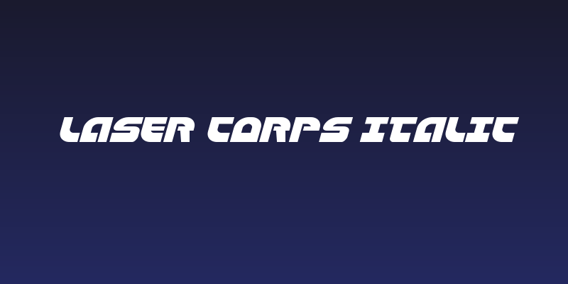 Laser Corps Italic Social Header