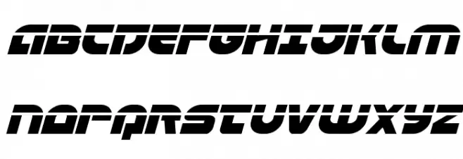 Laser Corps Laser Italic Fonte MAIÚSCULAS