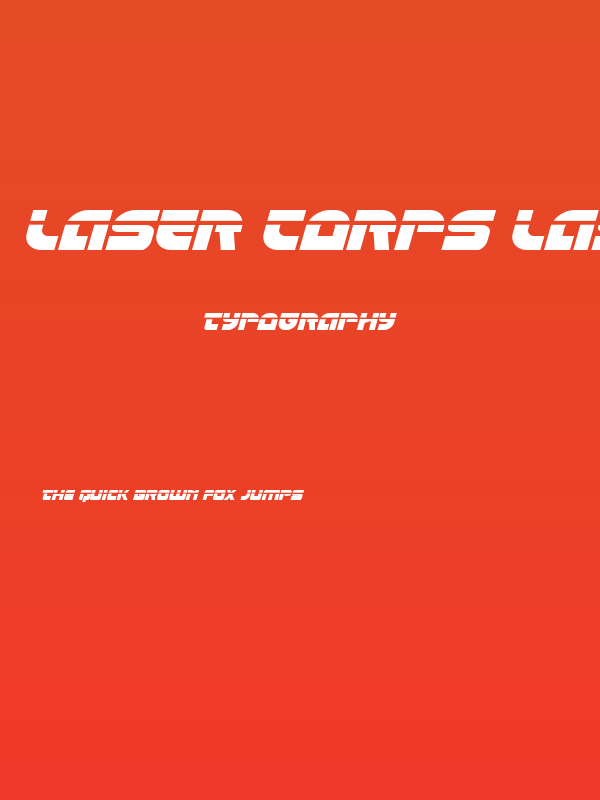 Laser Corps Laser Italic Poster