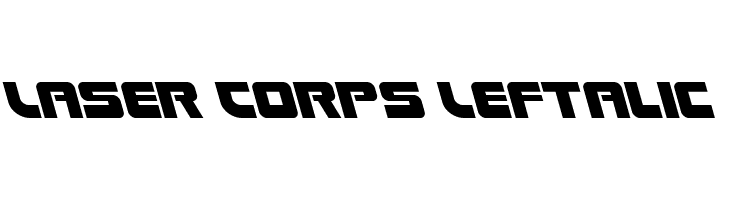 Laser Corps Leftalic  Frei Schriftart Herunterladen