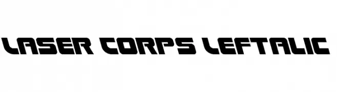 Laser Corps Leftalic  font caratteri gratis