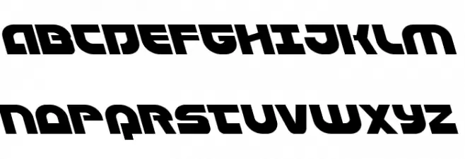 Laser Corps Leftalic Schriftart Groß