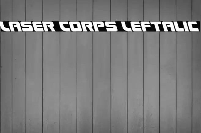 Laser Corps Leftalic Font examples