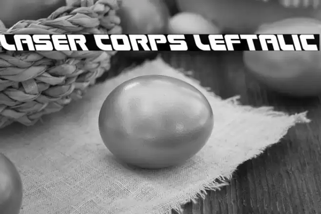 Laser Corps Leftalic Font examples