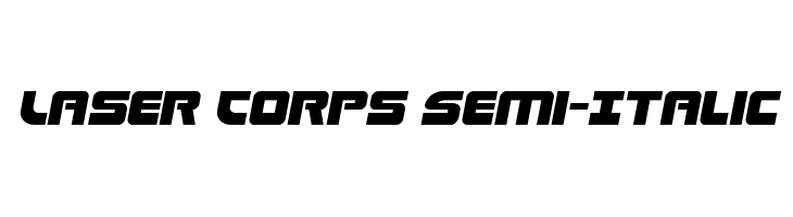 Laser Corps Semi-Italic  font caratteri gratis