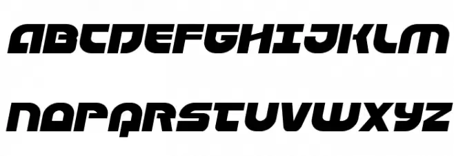 Laser Corps Semi-Italic Fonte MAIÚSCULAS