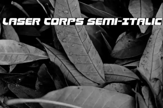 Laser Corps Semi-Italic Example 2