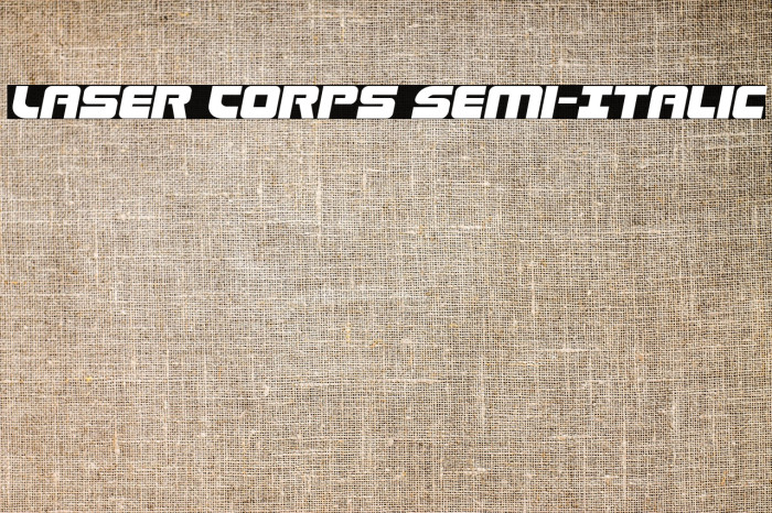 Laser Corps Semi-Italic Example 3