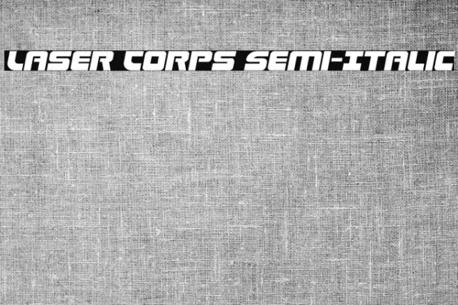 Laser Corps Semi-Italic Example 3