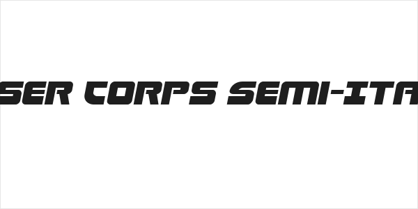 Laser Corps Semi-Italic Logo