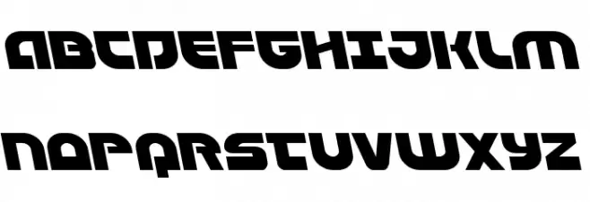 Laser Corps Semi-Leftalic Schriftart Groß