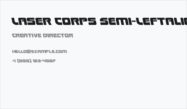 Laser Corps Semi-Leftalic Business Card