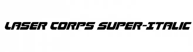 Laser Corps Super-Italic  font caratteri gratis