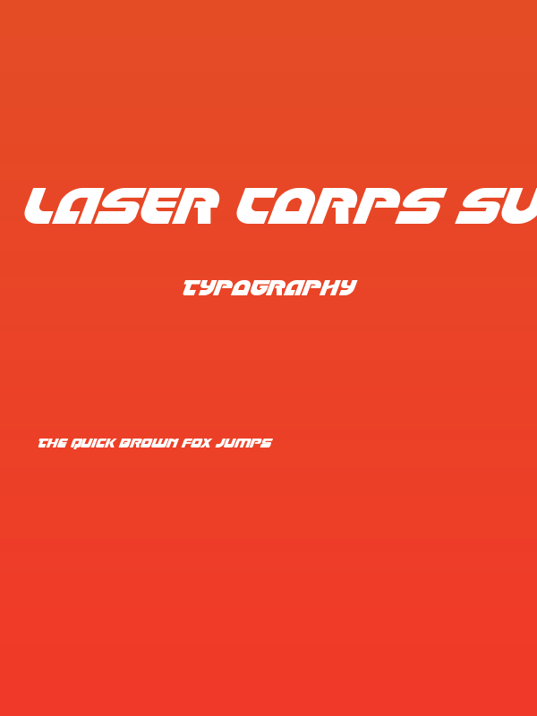 Laser Corps Super-Italic Poster
