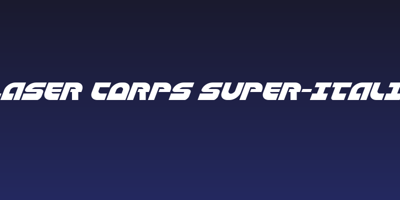 Laser Corps Super-Italic Social Header