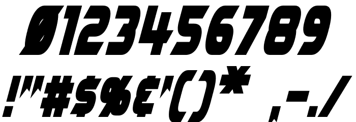 Laser Rod Bold Italic Font OTHER CHARS