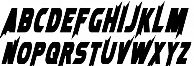 Laser Rod Bold Italic Polices MAJUSCULES