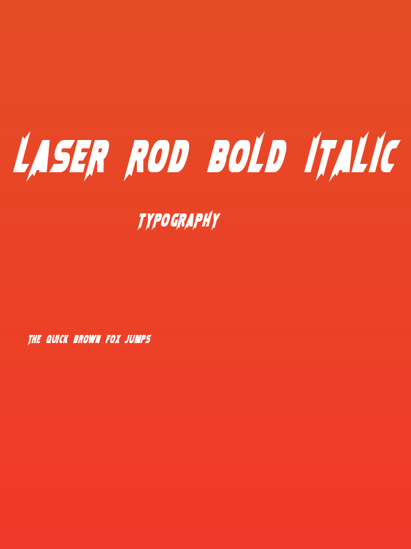 Laser Rod Bold Italic Poster