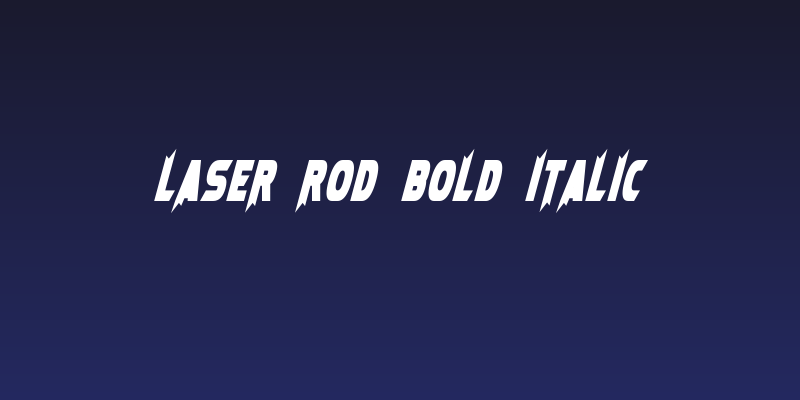 Laser Rod Bold Italic Social Header
