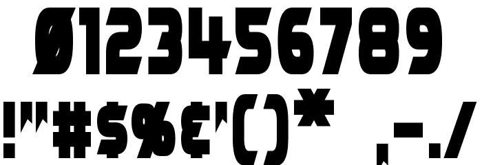 Laser Rod Bold Font OTHER CHARS