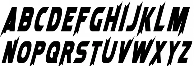 Laser Rod Italic फ़ॉन्ट अपरकेस