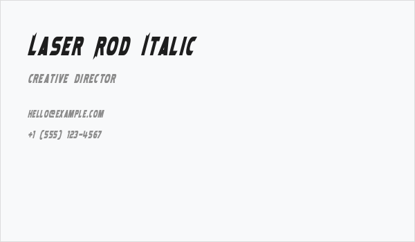 Laser Rod Italic Business Card
