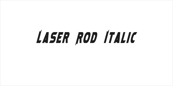 Laser Rod Italic Logo