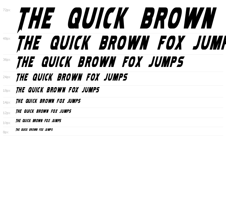 Laser Rod Italic Waterfall
