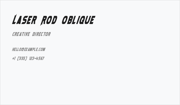Laser Rod Oblique Business Card