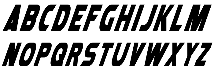 Laser Rod Oblique Font LOWERCASE