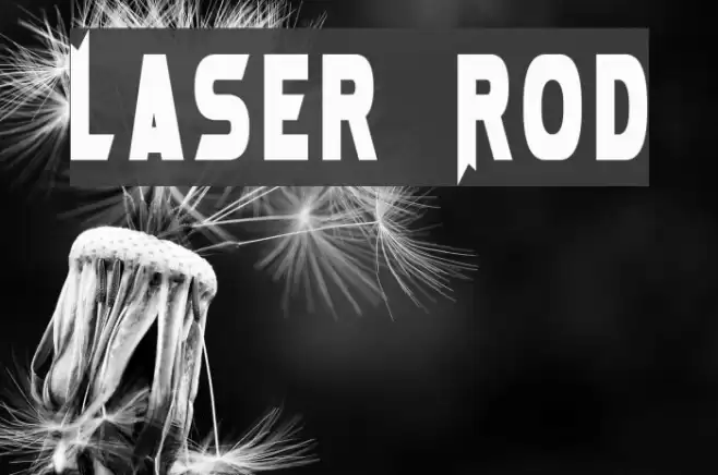 Laser Rod Font examples