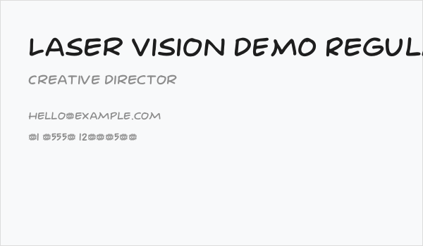 Laser Vision DEMO Regular Business Card