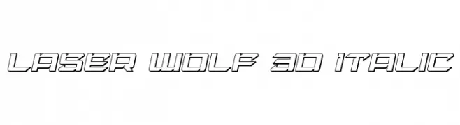 Laser Wolf 3D Italic  Скачать бесплатные шрифты