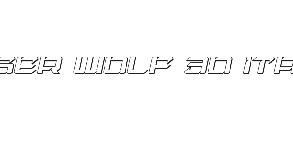 Laser Wolf 3D Italic Logo