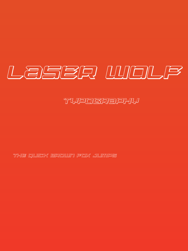 Laser Wolf 3D Italic Poster