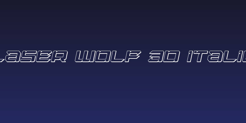 Laser Wolf 3D Italic Social Header