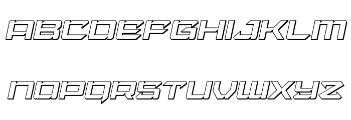 Laser Wolf 3D Italic Font LOWERCASE