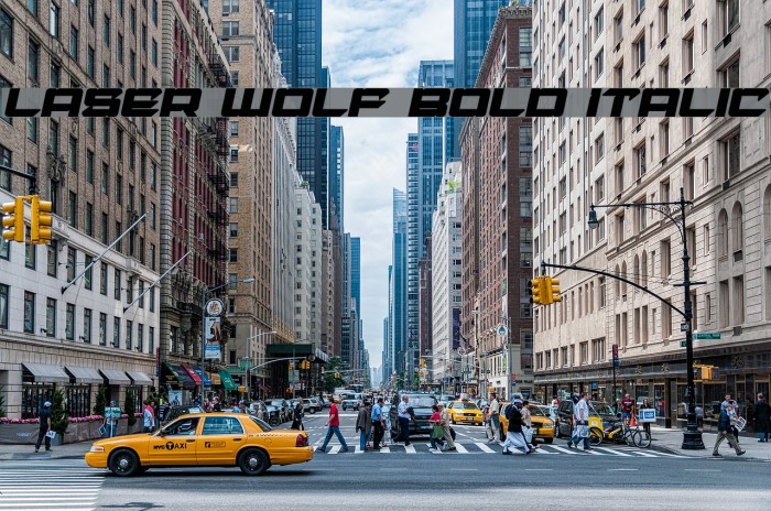 Laser Wolf Bold Italic Font examples