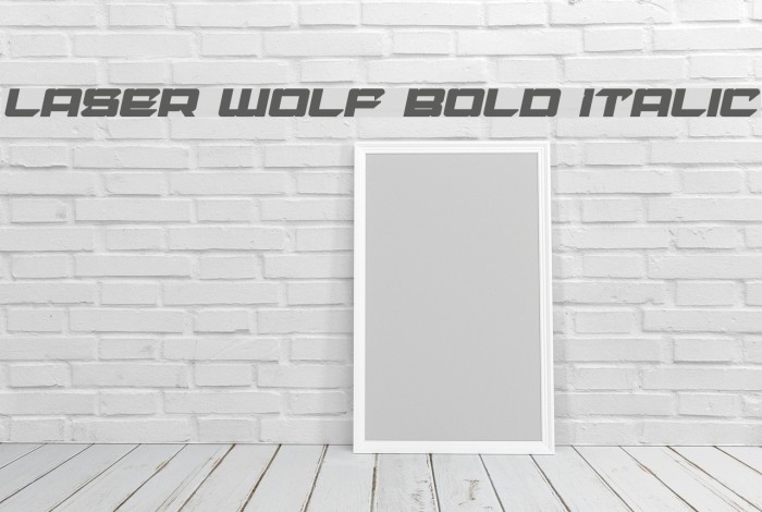 Laser Wolf Bold Italic Font examples