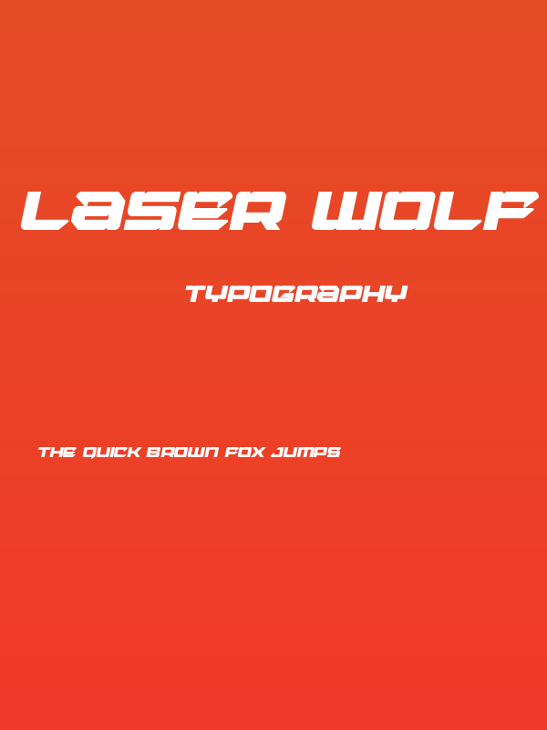 Laser Wolf Bold Italic Poster